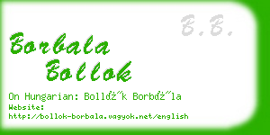 borbala bollok business card